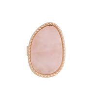 Zinc Alloy Finger Ring, with Rose Quartz, plated, fashion jewelry & for woman 