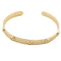 Brass Cuff Bangle, gold color plated, fashion jewelry & for woman, golden, 69*8*3mm 