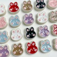 Enamel Acrylic Beads, Rabbit, DIY Approx 