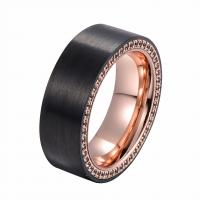 Hombres de acero de tungsteno anillo en granel, Joyería & unisexo & diverso tamaño para la opción, más colores para la opción, 8.03x2.4mm, Vendido por UD