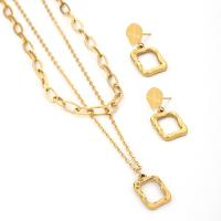 Fashion Zinc Alloy Jewelry Sets, gold color plated, Double Layer & for woman, golden 