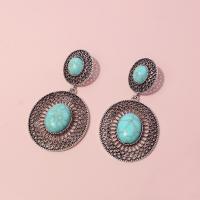 Resin Zinc Alloy Earring, with Resin, fashion jewelry & for woman 