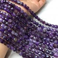 Natürliche Amethyst Perlen, poliert, Folk-Stil & DIY, 7-8mm, Länge:ca. 38-40 cm, verkauft von Strang