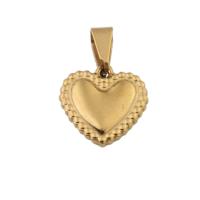 Stainless Steel Heart Pendants, 304 Stainless Steel, Vacuum Ion Plating, fashion jewelry & for woman, golden Approx 4mm 