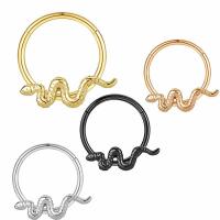 Bijoux de Piercing nez en acier inoxydable, Acier inoxydable 304, serpent, Placage ionique sous vide, bijoux de mode & unisexe & normes différentes pour le choix, plus de couleurs à choisir, Vendu par PC