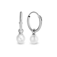 Boucle d'oreille goutte argent sterling, Argent sterling 925, avec perle de plastique, bijoux de mode & pour femme, plus de couleurs à choisir, Vendu par paire