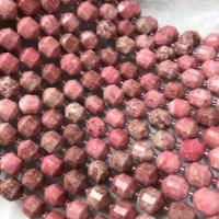 Perles de Tourmaline naturels, Rhodonite, poli, style folk & DIY, rose Environ 38-40 cm, Vendu par brin