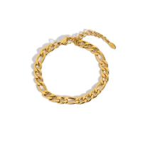 Stainless Steel Anklets Jewelry, 304 Stainless Steel, with 5cm extender chain, 18K gold plated, fashion jewelry & for woman, golden Approx 20 cm 