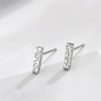 Stainless Steel Stud Earring, 316L Stainless Steel, Rectangle, Vacuum Ion Plating, fashion jewelry & for woman nickel, lead & cadmium free 