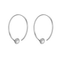 Edelstahl Hoop Ohrringe, 316 L Edelstahl, mit kubischer Zirkonia, Kreisring, Vakuum-Ionen-Beschichtung, Modeschmuck & für Frau, keine, frei von Nickel, Blei & Kadmium, 20x20mm, verkauft von Paar