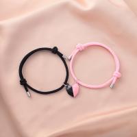 Polyester Couple Bracelet, with Zinc Alloy, fashion jewelry 3mm,14cm,26cm,17.5u00d720u00d76mm 