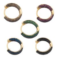 Befestiger Zirkonia Messing Ohrring, goldfarben plattiert, Modeschmuck & Micro pave Zirkonia & für Frau, keine, 19x6x3mm, verkauft von Paar