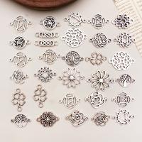 Hollow Zinc Alloy Connector, antique silver color plated, DIY 