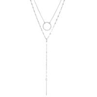 Stainless Steel Jewelry Necklace, 316L Stainless Steel, with 8cm extender chain, Donut, Vacuum Ion Plating, Double Layer & fashion jewelry & for woman & hollow nickel, lead & cadmium free 15mm Approx 42 cm 