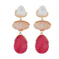 Acrylic Drop Earring, Zinc Alloy, with Acetate, fashion jewelry & for woman, multi-colored 