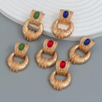 Resin Zinc Alloy Earring, with Resin, fashion jewelry & for woman 