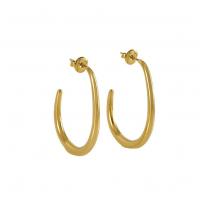 Boucles d'oreilles en acier titane, Placage, pour femme, Or, Vendu par paire