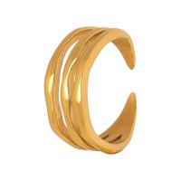 Anillo de dedo de acero Titanium de, Partículas de acero, Recubrimiento iónico al vacío, Joyería & para mujer & hueco, más colores para la opción, tamaño:7, Vendido por UD