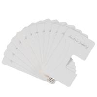 Tarjeta de exhibición de cabello pinza, Papel, Recubrimiento iónico al vacío, otros efectos, Blanco, 102x56mm, 50PCs/Bolsa, Vendido por Bolsa