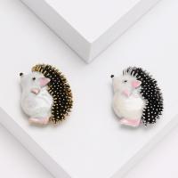 Enamel Brooch, Zinc Alloy, Hedgehog, plated, fashion jewelry & for woman 