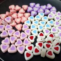 Enamel Acrylic Beads, Heart, DIY Approx 