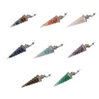 Gemstone Zinc Alloy Pendants, with Zinc Alloy, fashion jewelry Approx 4mm Approx 9.29 Inch 