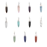 Gemstone Brass Pendants, with Brass, fashion jewelry Approx 4mm 