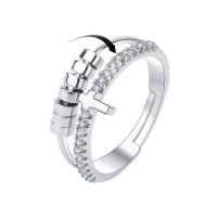 Cubic Zirconia Micro Pave Brass Finger Ring, fashion jewelry & micro pave cubic zirconia & for woman 