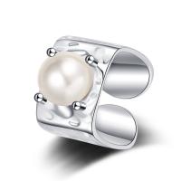 Anillo de Plata Ley, Plata de ley 925, con Shell Pearl, chapado, Joyería & para mujer, más colores para la opción, 16mm,10mm,12mm, Vendido por UD