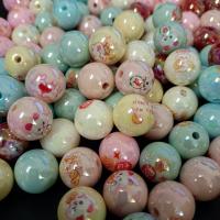 Plating Acrylic Beads, Round, UV plating, DIY 16mm, Approx 