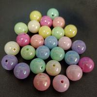 Plating Acrylic Beads, Round, colorful plated, DIY, mixed colors, 16mm, Approx 