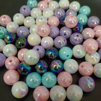 Plating Acrylic Beads, Round, colorful plated, DIY 16mm, Approx 