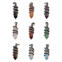 Gemstone Zinc Alloy Pendants, with Zinc Alloy, fashion jewelry Approx 6mm 