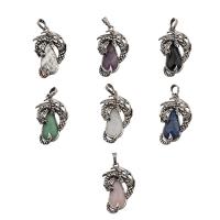 Gemstone Brass Pendants, with Brass, fashion jewelry Approx 4mm 