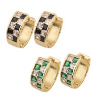 Cubic Zirconia Micro Pave Brass Earring, fashion jewelry & micro pave cubic zirconia & for woman 