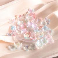 Hair Stick Findings, Resin, Flower, plated, gradient color & DIY 16mm 