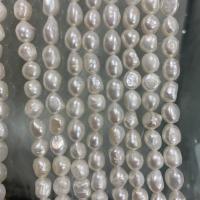 Baroque Cultured Freshwater Pearl Beads, DIY, white, 8-9mm Approx 37 cm 