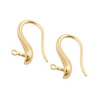 Brass Hook Earwire, fashion jewelry & for woman, golden 