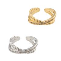 Cubic Zirconia Micro Pave Brass Finger Ring, fashion jewelry & micro pave cubic zirconia & for woman 