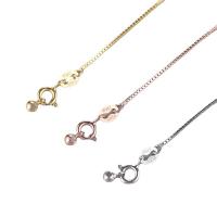 plata de ley 925 Collar de cadena, chapado, para mujer, más colores para la opción, longitud:aproximado 45 cm, Vendido por UD