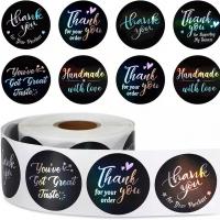 Stickers décoratifs, Adhésif-Autocollant, avec Papier d'impression cuivre, Rond, Impression, normes différentes pour le choix & avec le motif de lettre Vendu par bobine