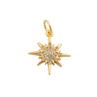 Cubic Zirconia Micro Pave Brass Pendant, fashion jewelry & micro pave cubic zirconia & for woman, golden Approx 1mm 