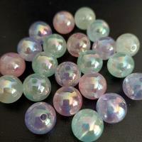 Plating Acrylic Beads, Round, UV plating, DIY & luminated 16mm, Approx 