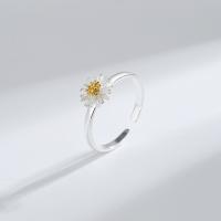 Bague en argent , Argent sterling 925, margueritepâquerette, bijoux de mode & pour femme Vendu par PC