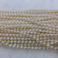 Rice Cultured Freshwater Pearl Beads, DIY, white, 4-5mm Approx 37 cm 