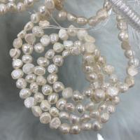 Baroque Cultured Freshwater Pearl Beads, DIY, white, 7-8mm Approx 37 cm 