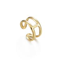 Anillo de dedo de acero Titanium de, Partículas de acero, chapado en oro de 14 K, Joyería & para mujer, dorado, 11mm, Vendido por UD