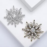 Rhinestone Zinc Alloy Brooch, plated, fashion jewelry & for woman & with rhinestone 