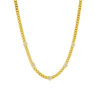 Collier de bijoux de titane, Acier titane, avec 1.97inch chaînes de rallonge, coeur, Placage, bijoux de mode & pour femme & avec strass, plus de couleurs à choisir Environ 15.75 pouce, Vendu par brin