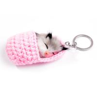 bijoux de porte-clés en Alliage de zinc, Peluche, avec alliage de zinc, chat, Mignon & pour femme, plus de couleurs à choisir, 14cm Vendu par PC